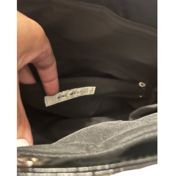 Shiny Black Clutch Purse, Nine West - Picture 6 of 8